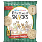 Dick And Jane English & Spanish Educational Snack Crackers 1 oz. Pouch, PK120 SC8803
